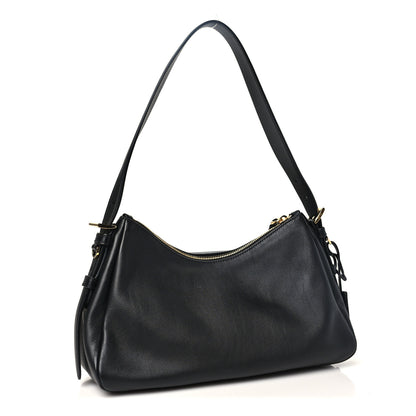 Prada Soft Calfskin Medium Aimee Shoulder Bag Black 3 of 9