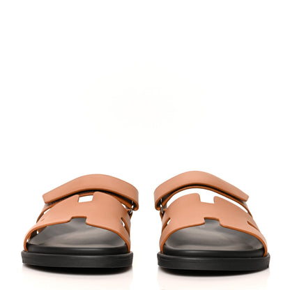 Hermes Calfskin Womens Chypre Sandals 41 Gold 2 of 8