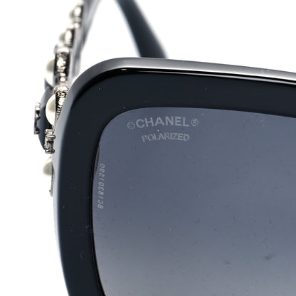 Chanel Pearl Crystal Bijoux Polarized Sunglasses 5335-B-A Black 7 of 8