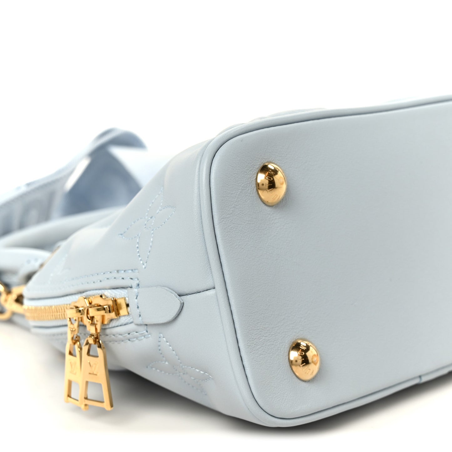 Calfskin Bubblegram Alma BB Ice Blue