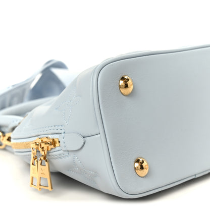 Louis Vuitton Calfskin Bubblegram Alma BB Ice Blue 8 of 9