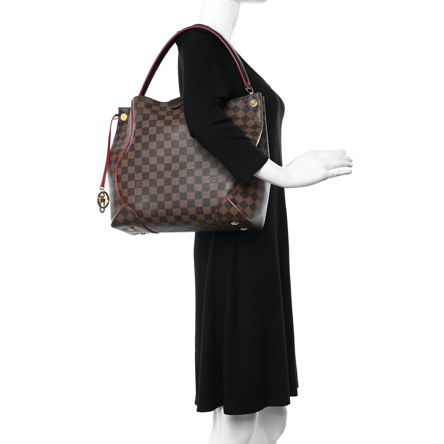 Damier Ebene Caissa Hobo Cherry