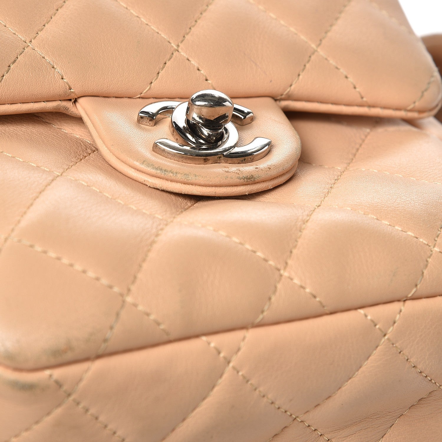 Chanel Calfskin Quilted Large Cambon Multipocket Reporter Beige Black 17 of 21