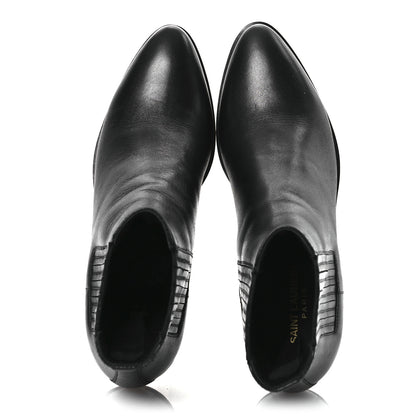 Saint Laurent Calfskin Brit Souple Ankle Boots 37.5 Black 2 of 11