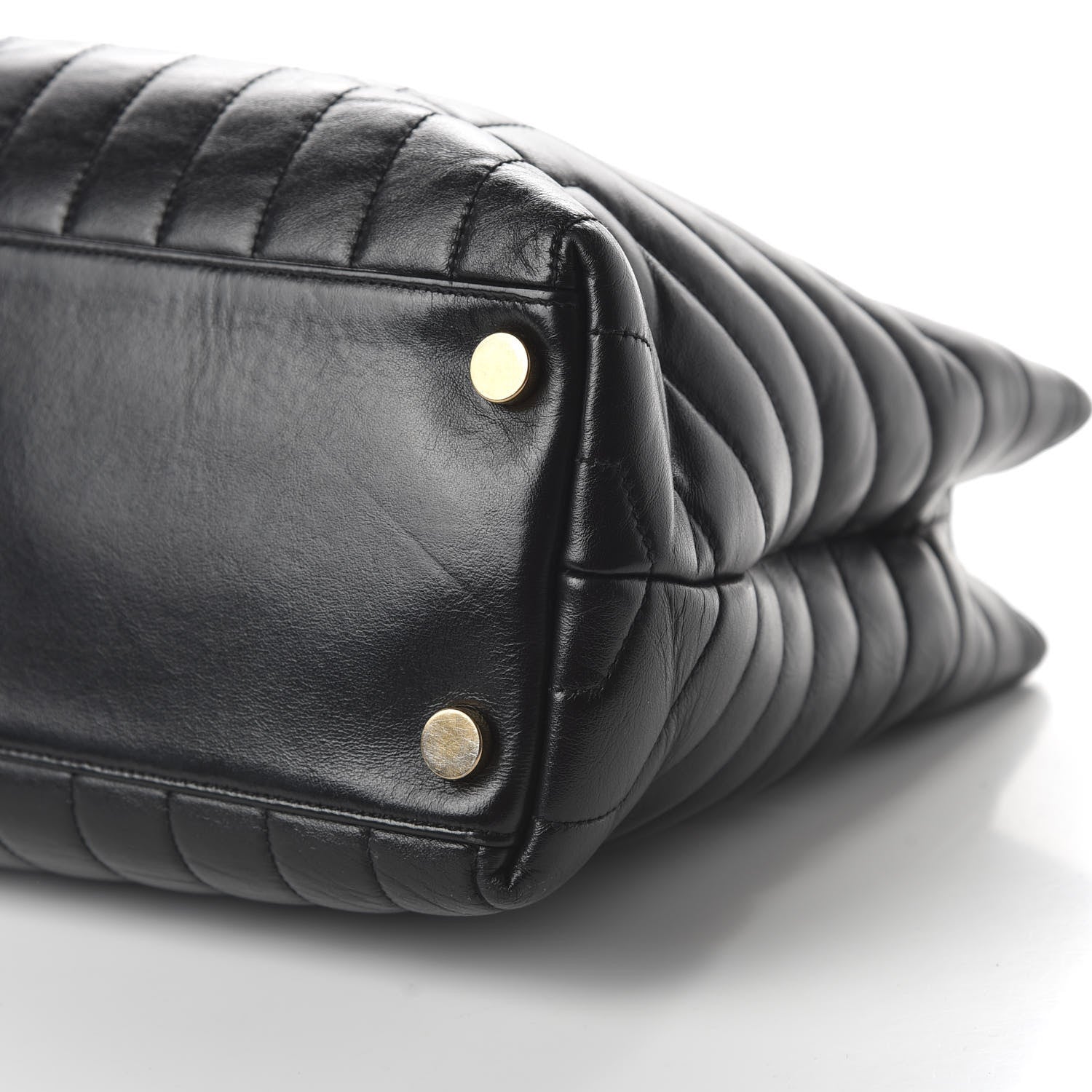 Saint Laurent Calfskin Y Quilted Monogram Large Loulou Shopper Black 7 of 9