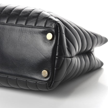 Saint Laurent Calfskin Y Quilted Monogram Large Loulou Shopper Black 7 of 9