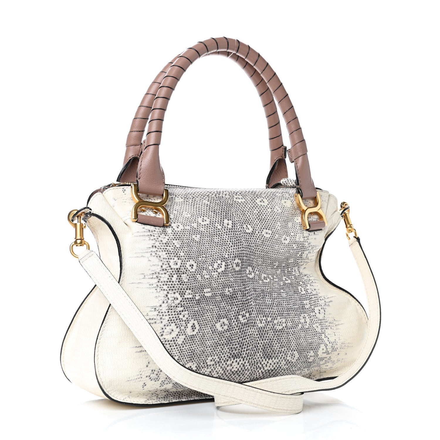 Chloe Lizard Embossed Medium Marcie Satchel 2 of 6