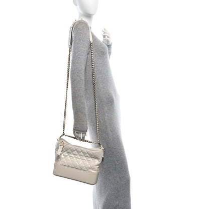 Chanel Patent Goatskin Quilted Medium Gabrielle Hobo White 2 of 13