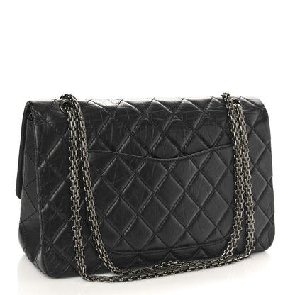 Chanel Aged Calfskin Quilted 2.55 Reissue 227 Flap Navy Blue 3 of 10