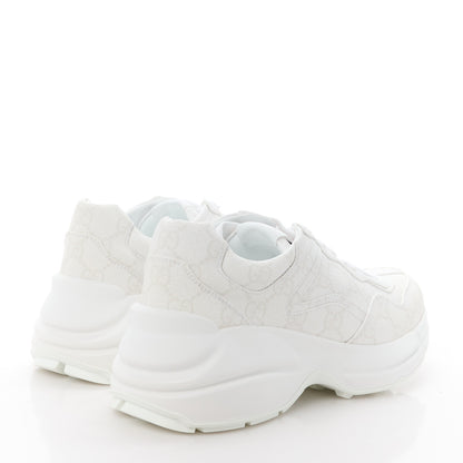 Gucci GG Supreme Monogram Womens Rhyton Sneakers 36.5 White 4 of 9