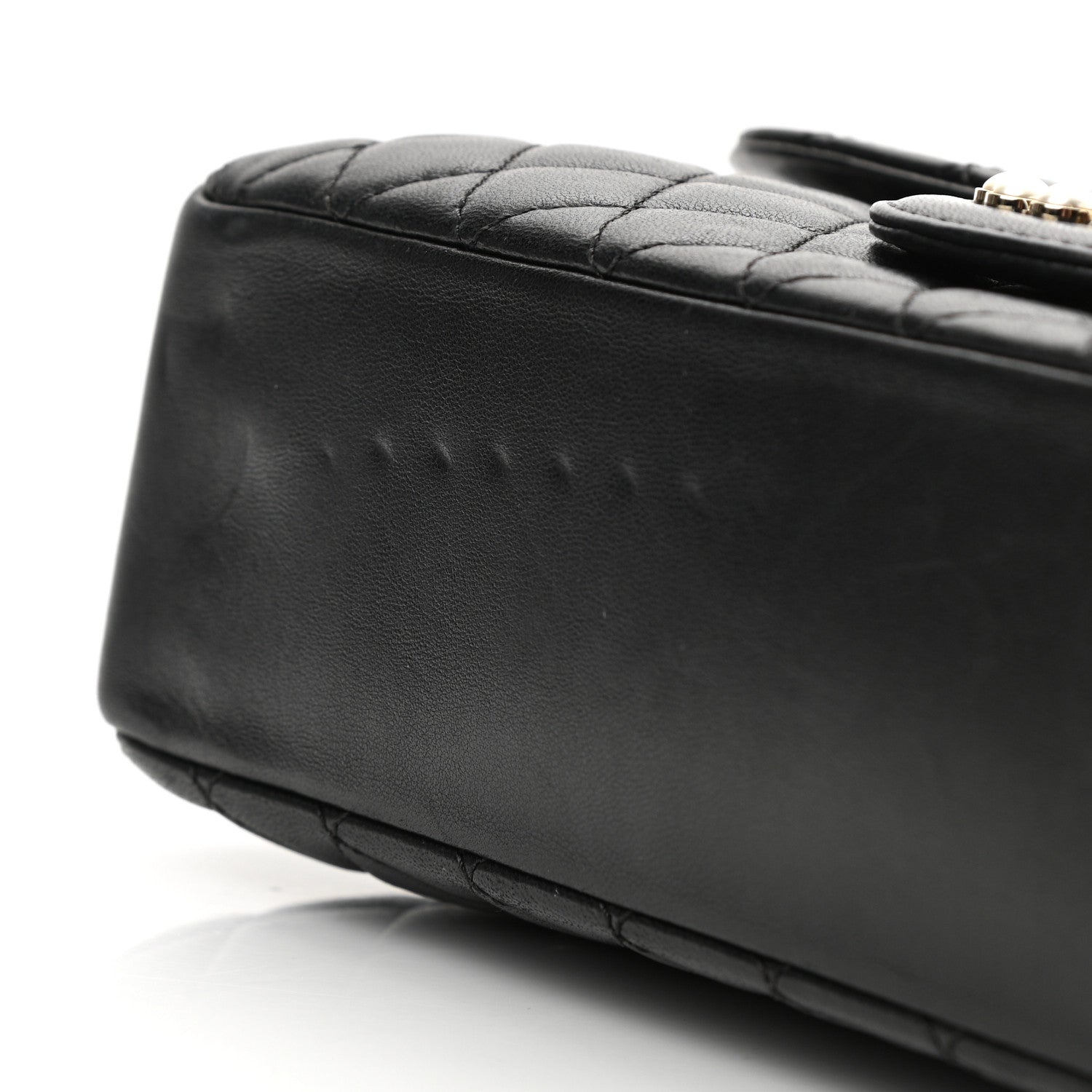 Chanel Lambskin Quilted Medium Westminster Pearl Flap Black 10 of 10
