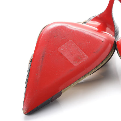 Christian Louboutin Python Kid Suede Mesh Evoluta 100 Pumps 38.5 Multi 14 of 16