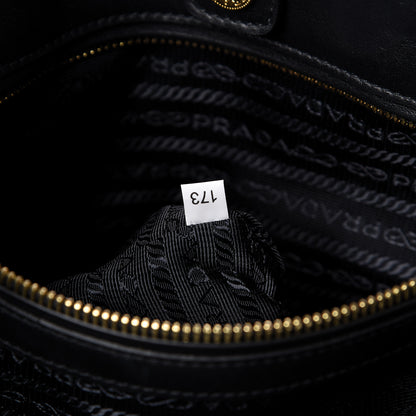 Prada Soft Calf Tote Black 8 of 11