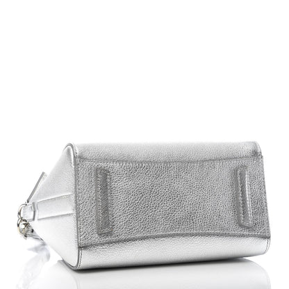 Givenchy Metallic Sugar Goatskin Mini Antigona Silver 3 of 10