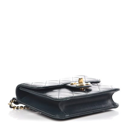 Chanel Lambskin Quilted Mini Crossing Times Flap Green 4 of 20