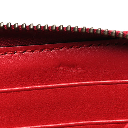 Gucci Calfskin Matelasse GG Marmont Zip Around Wallet Hibiscus Red 11 of 12