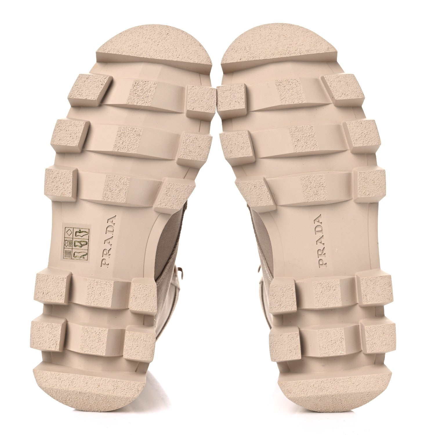 Prada Washed Denim Rocksand 45mm Combat Boots 36.5 Corda 5 of 8