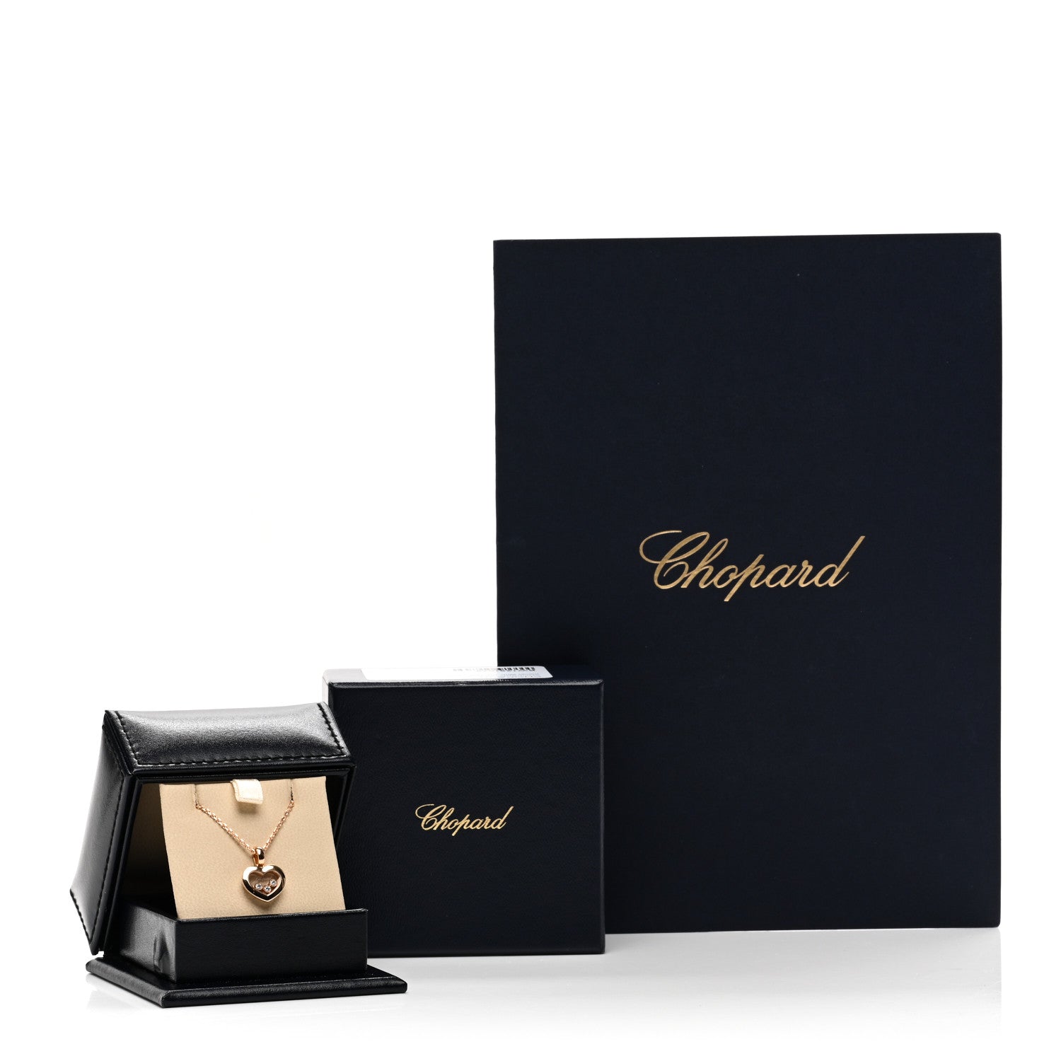 Chopard 18K Rose Gold Diamond Happy Diamonds Icons Heart Pendant Necklace 5 of 5