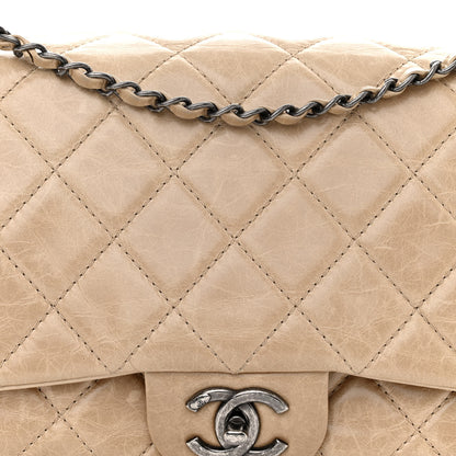 Chanel Glazed Calfskin Quilted Large Coco Soft Flap Beige 9 of 14