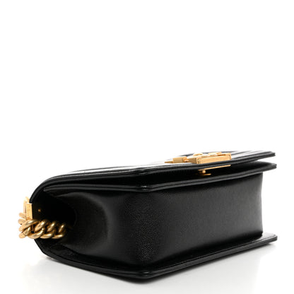 Chanel Caviar Chevron Quilted Small Boy Flap Black 4 of 10