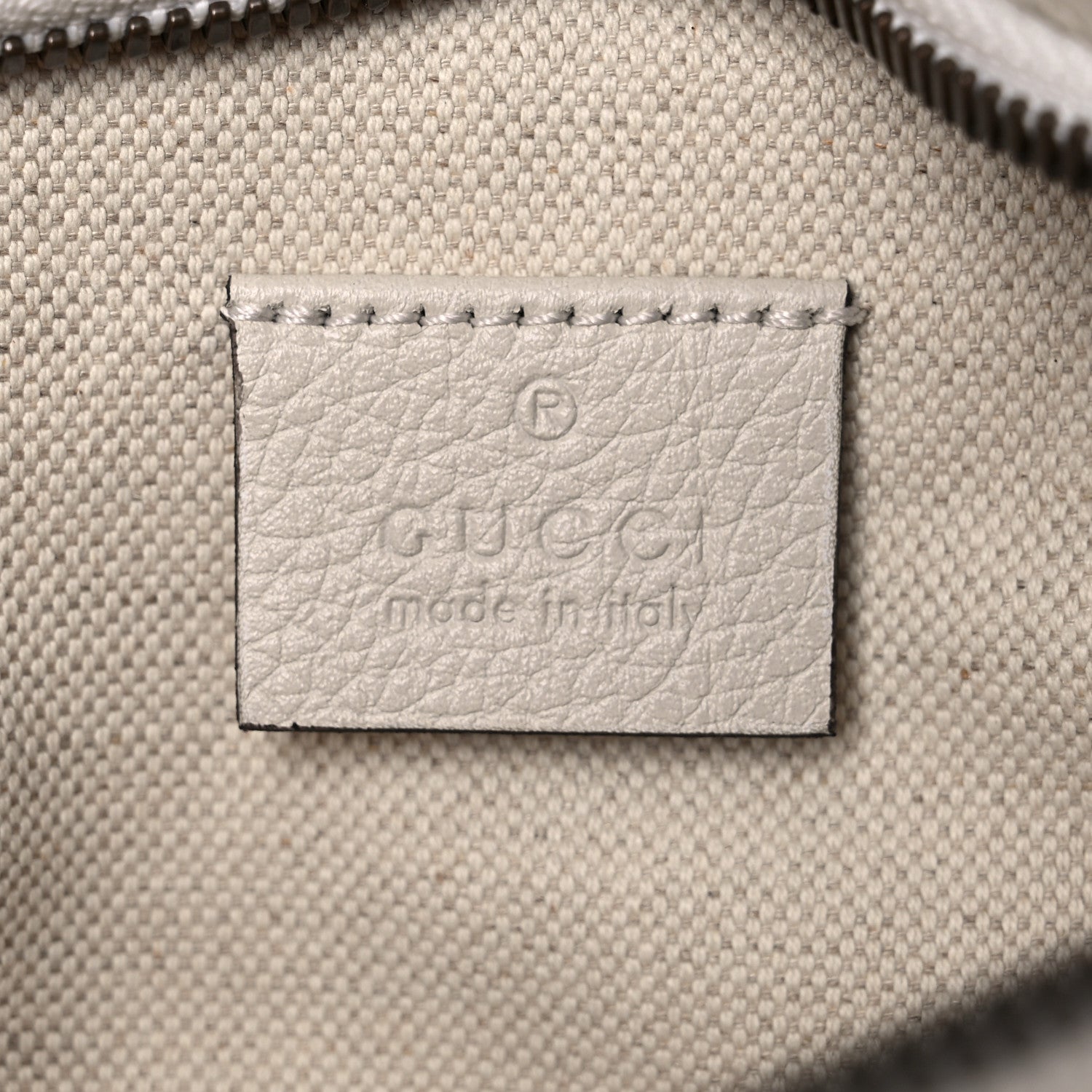 Gucci Grained Calfskin Small Logo Belt Bag White 6 of 9
