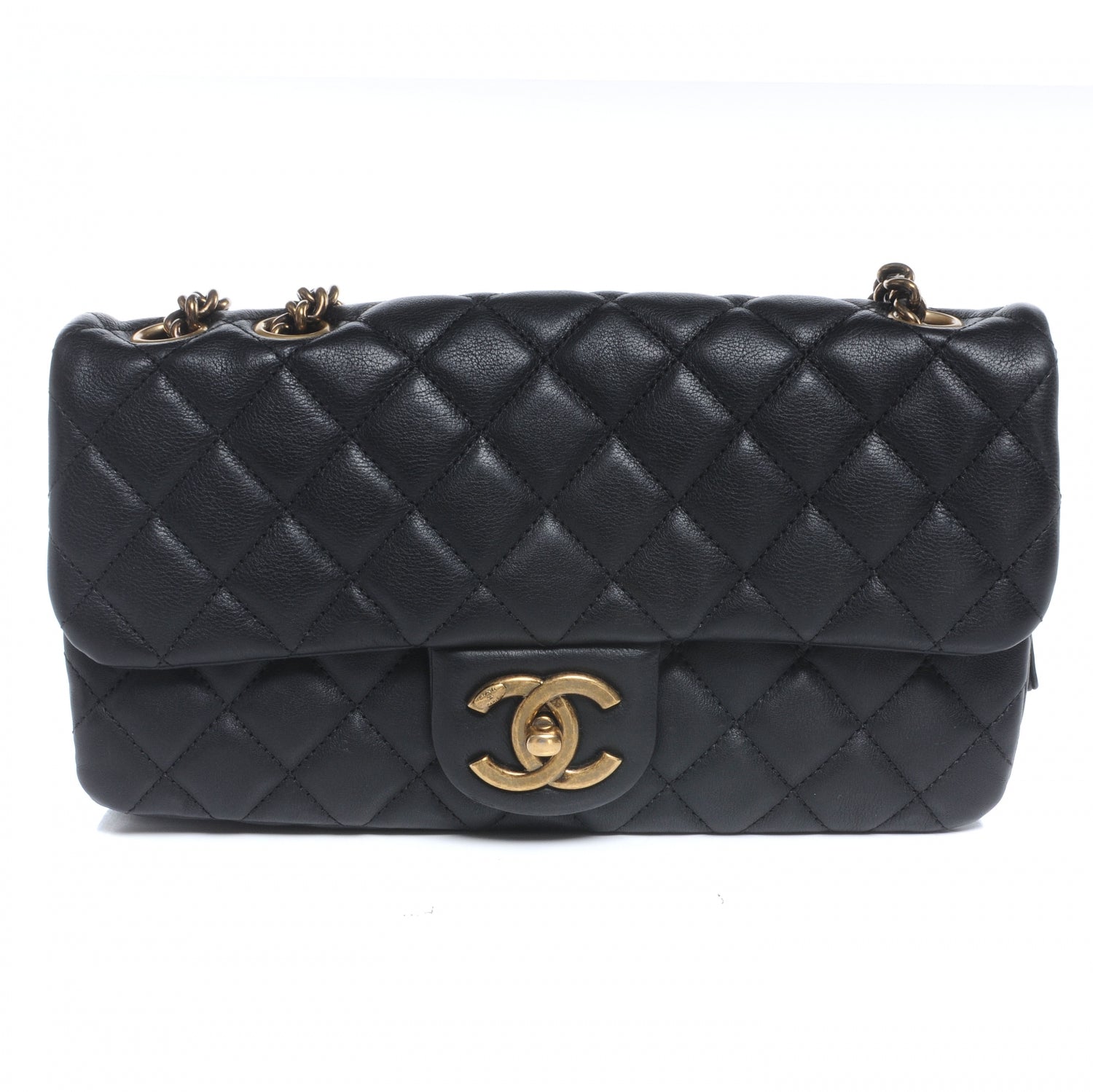 Chanel Calfskin CC Crown Small Flap Black 1 of 7