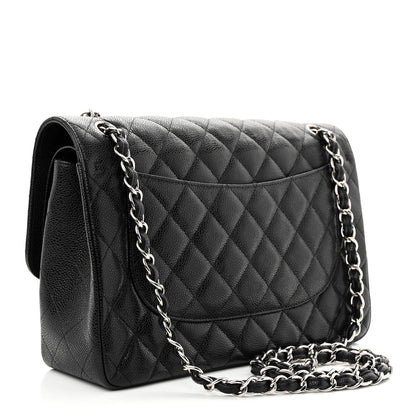 Chanel Caviar Quilted Jumbo Double Flap Black 3 of 11