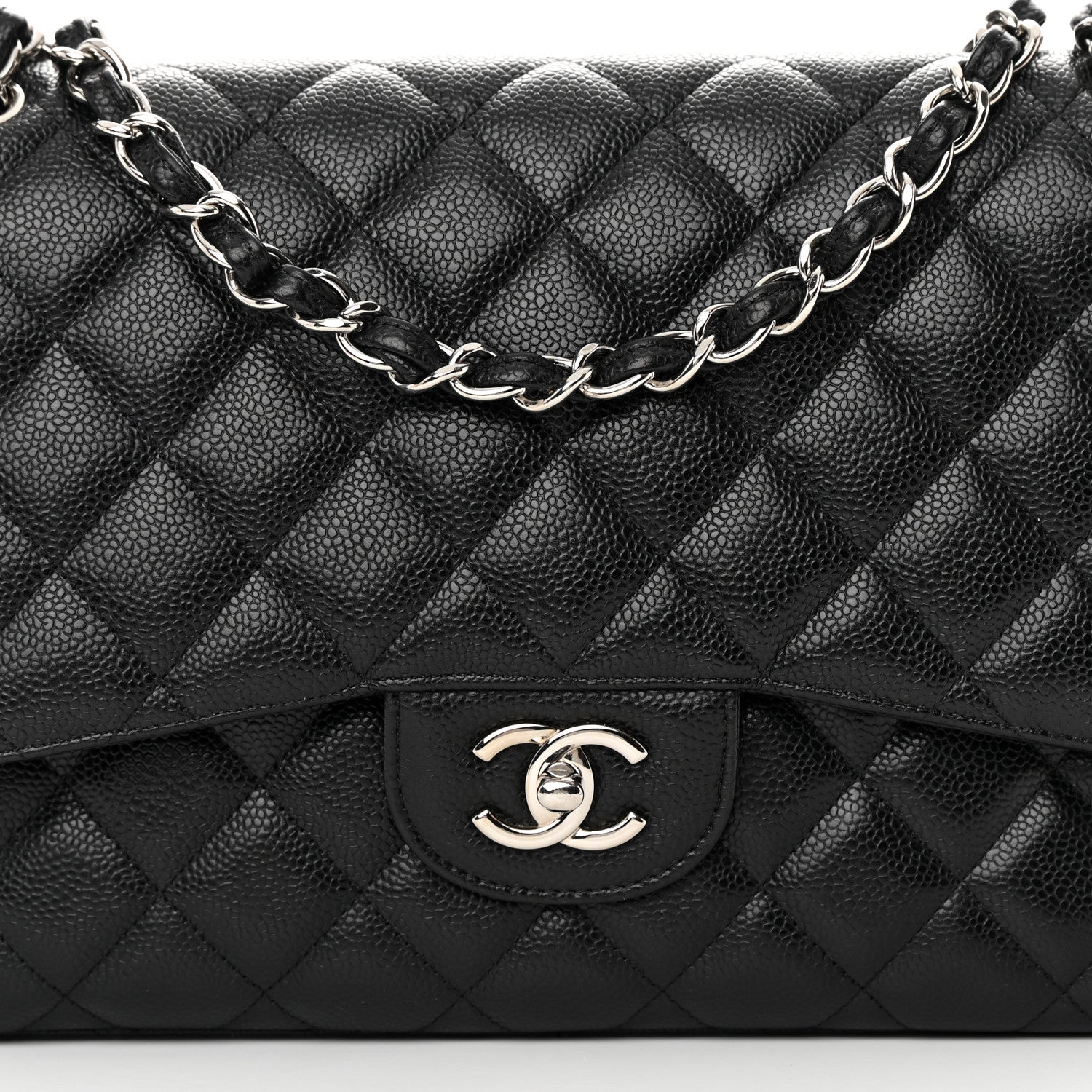 Chanel Caviar Quilted Jumbo Double Flap Black 8 of 14