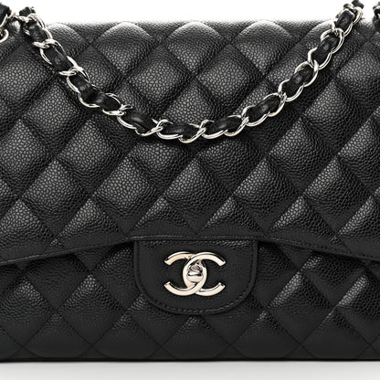 Chanel Caviar Quilted Jumbo Double Flap Black 8 of 14