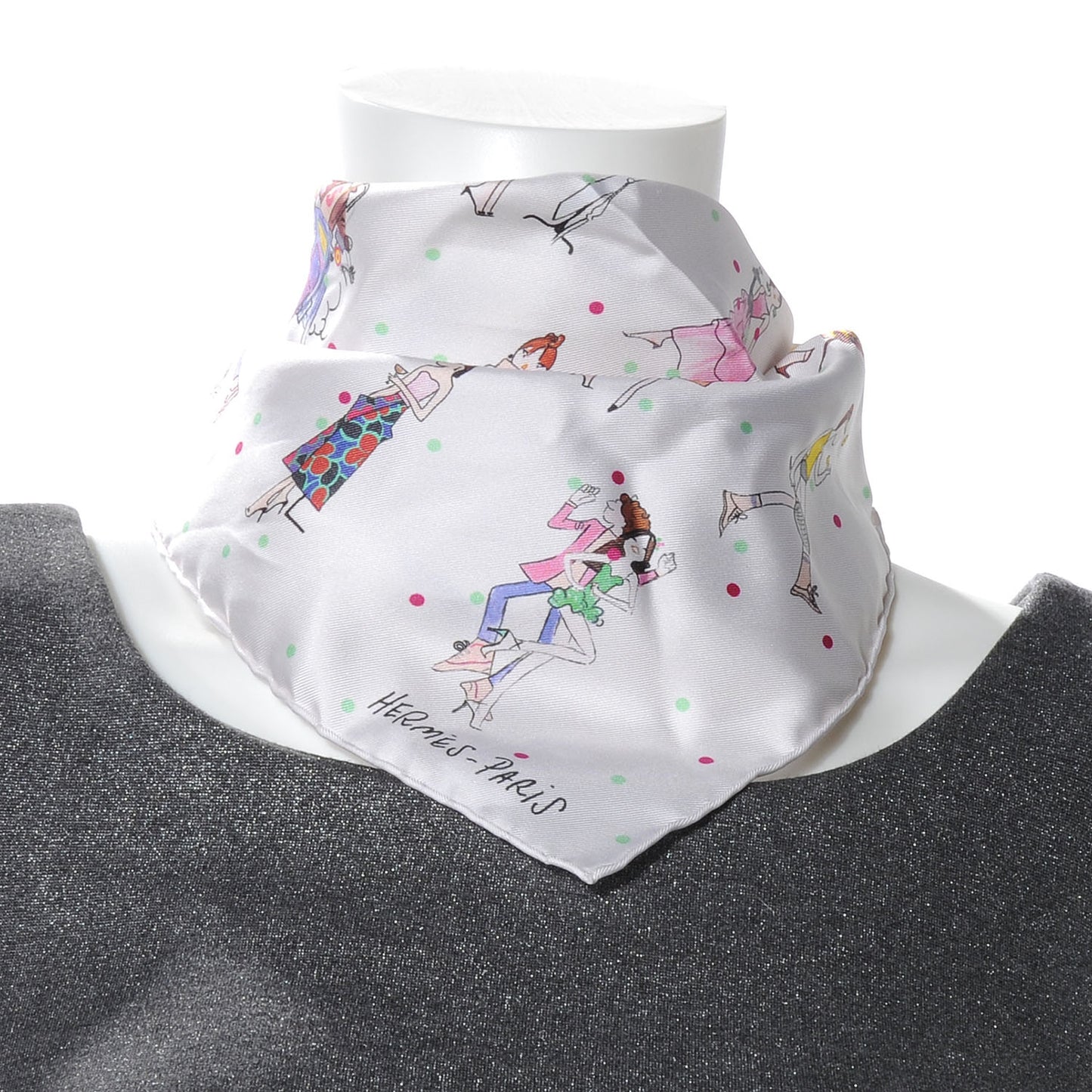 Silk Les Parisiennes De Kiraz Pocket Square Scarf