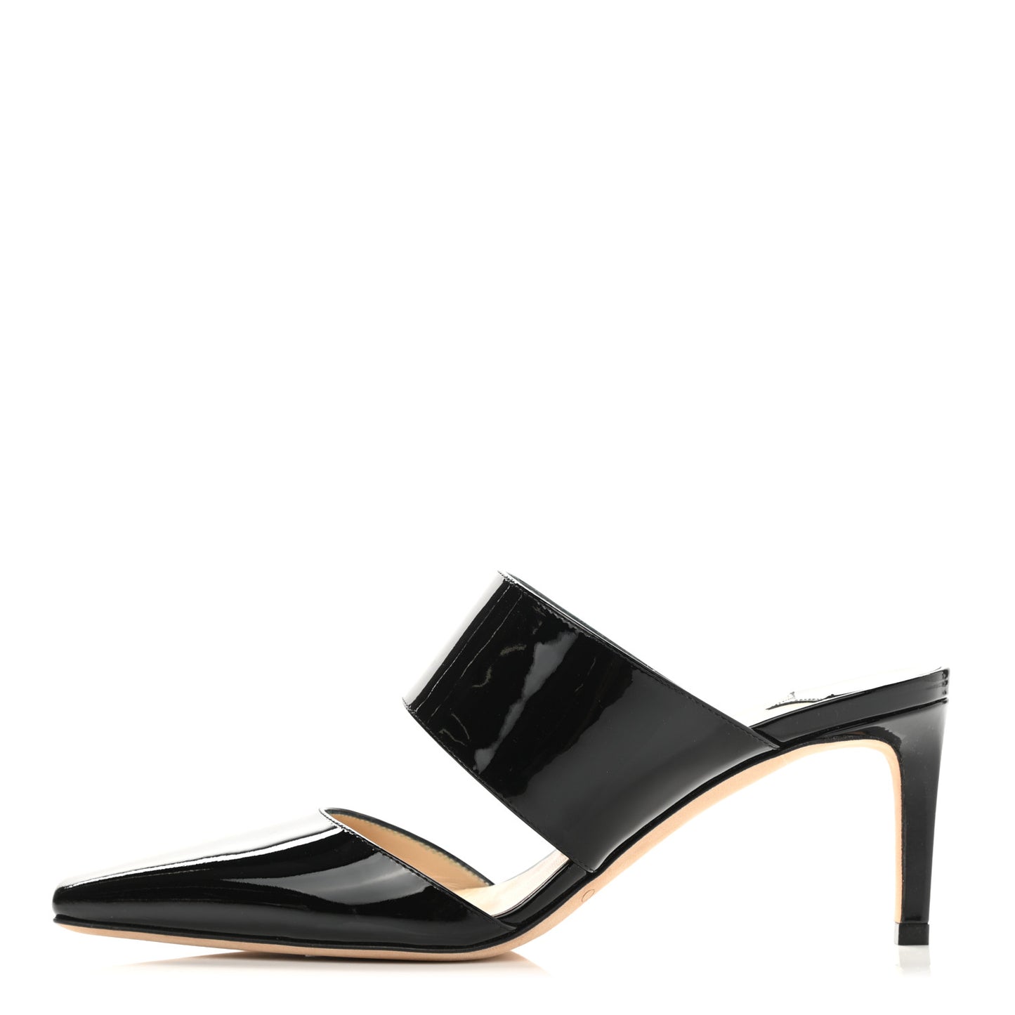 Patent Calfskin Hawke 65 Mules 37 Black