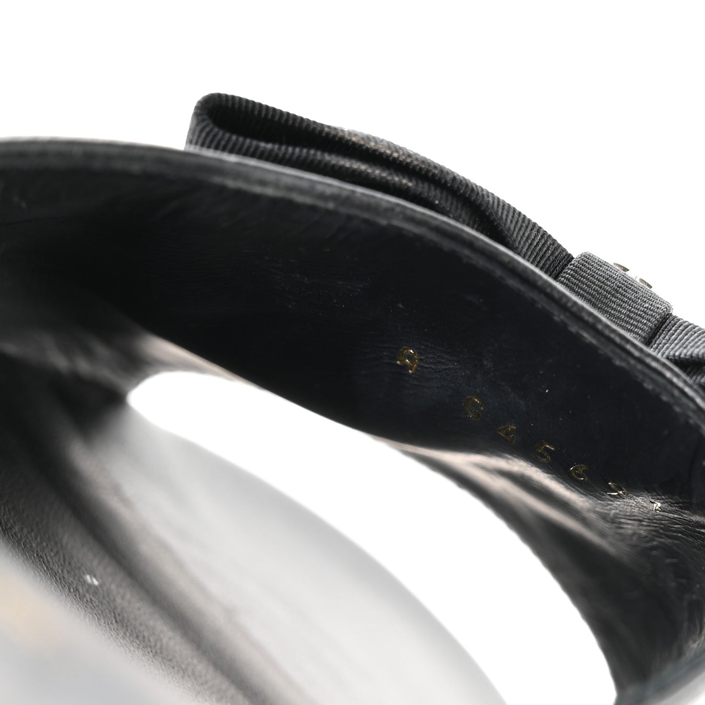 Lambskin Grosgrain Bow CC Mules 40 Black
