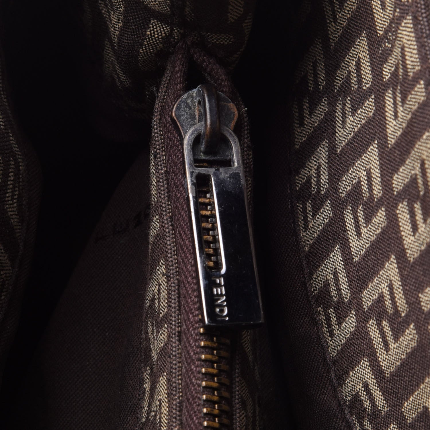 Fendi Zucchino Vitello Small Tote Testa di Moro Beige 14 of 18