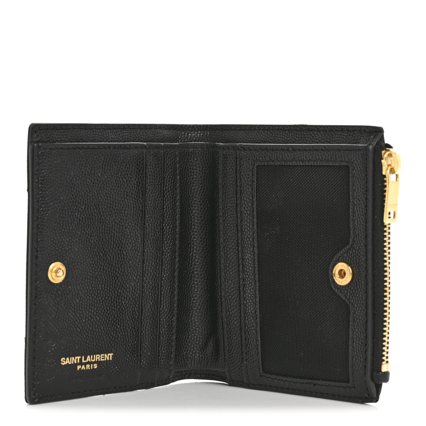 Grain De Poudre Matelasse Chevron Monogram Zipped Card Case Black