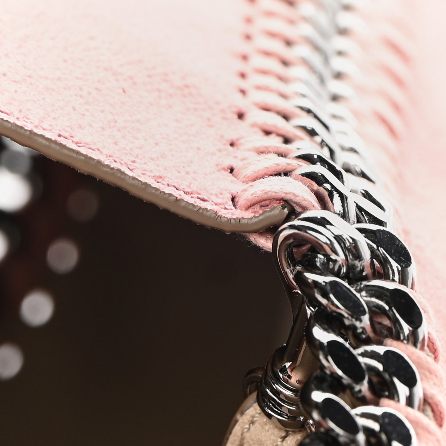 Shaggy Deer Falabella Reversible Tote Blush Pink Beige