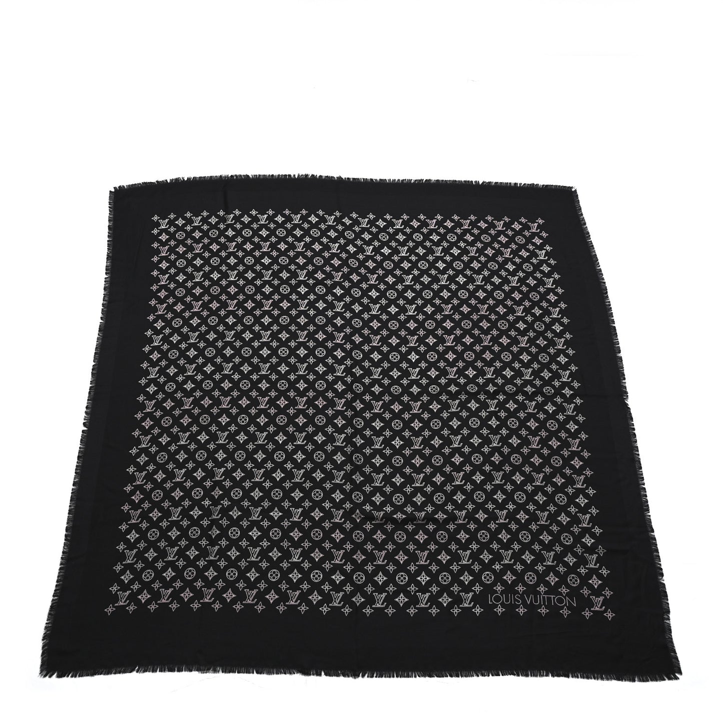 Silk Wool Mahina Flight Mode Shawl Black