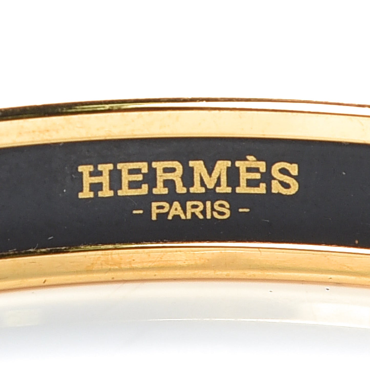 Enamel Printed Narrow Caleche Bracelet 70 White