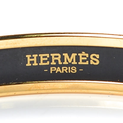 Hermes Enamel Printed Narrow Caleche Bracelet 70 White 4 of 6
