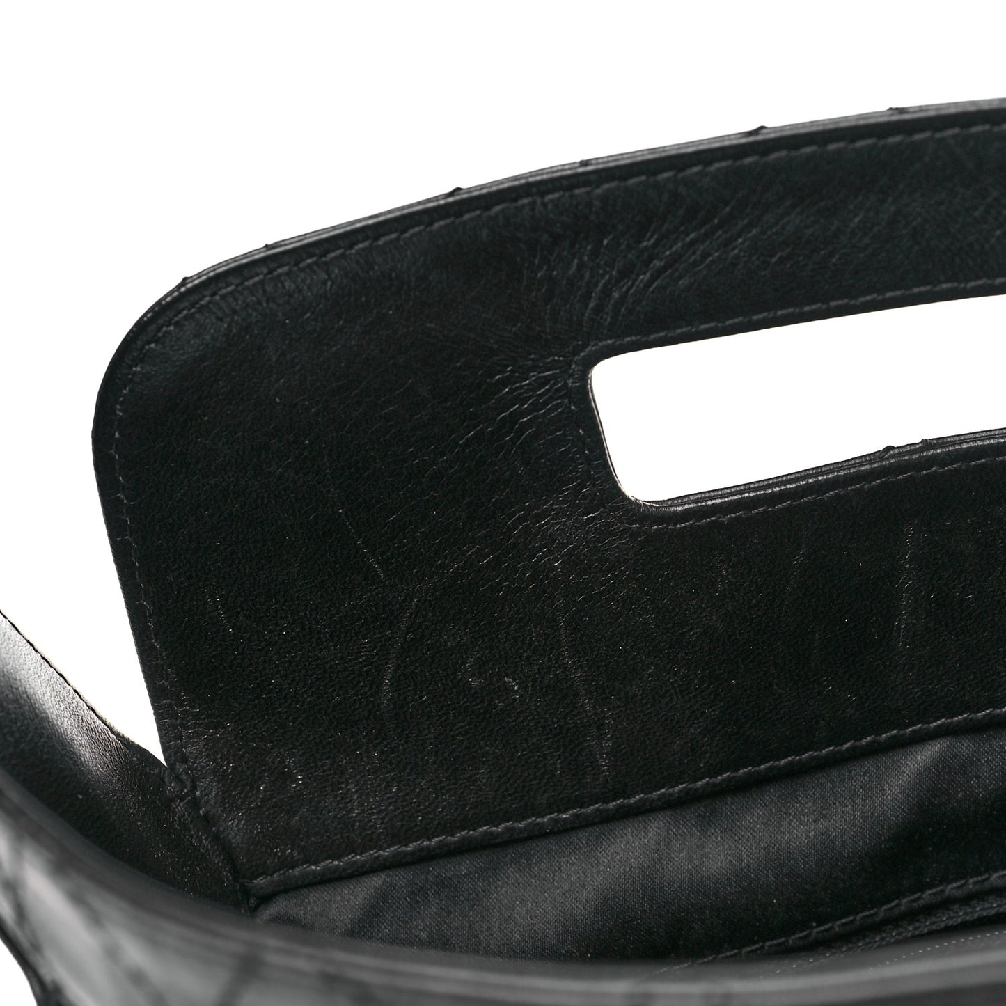 Calfskin Stitched CC Flap Clutch Black