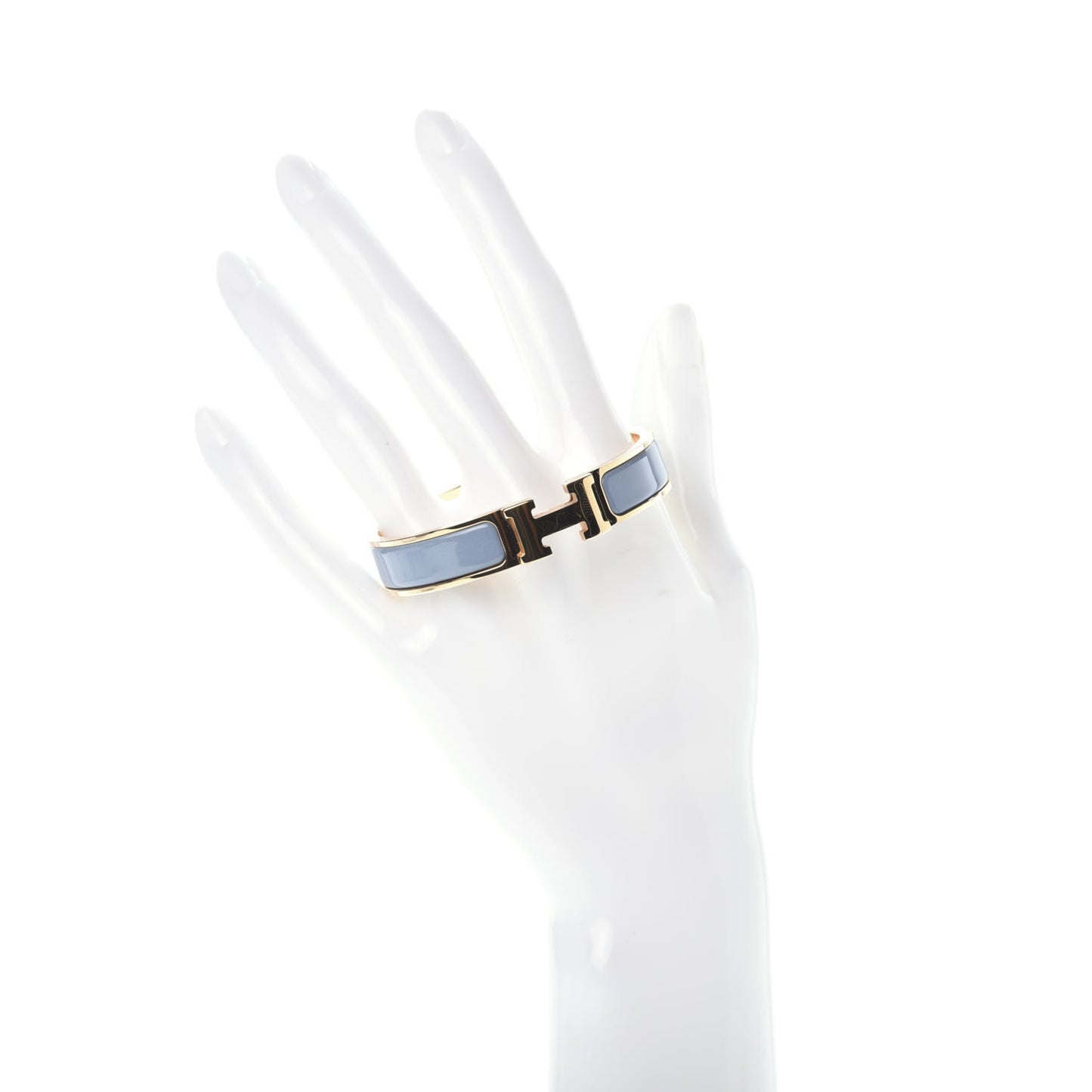 Enamel Narrow Clic Clac H Bracelet PM Bleu Chardon