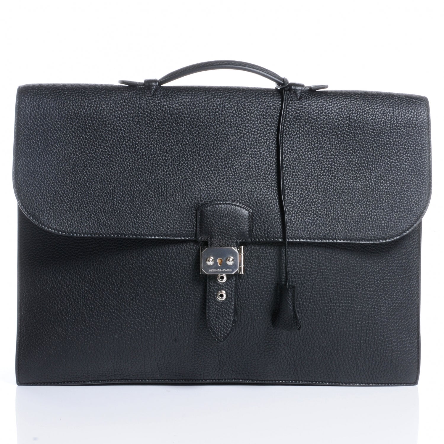 Hermes Veau Togo Sac a Depeche 41 Serviette Briefcase Black 1 of 8