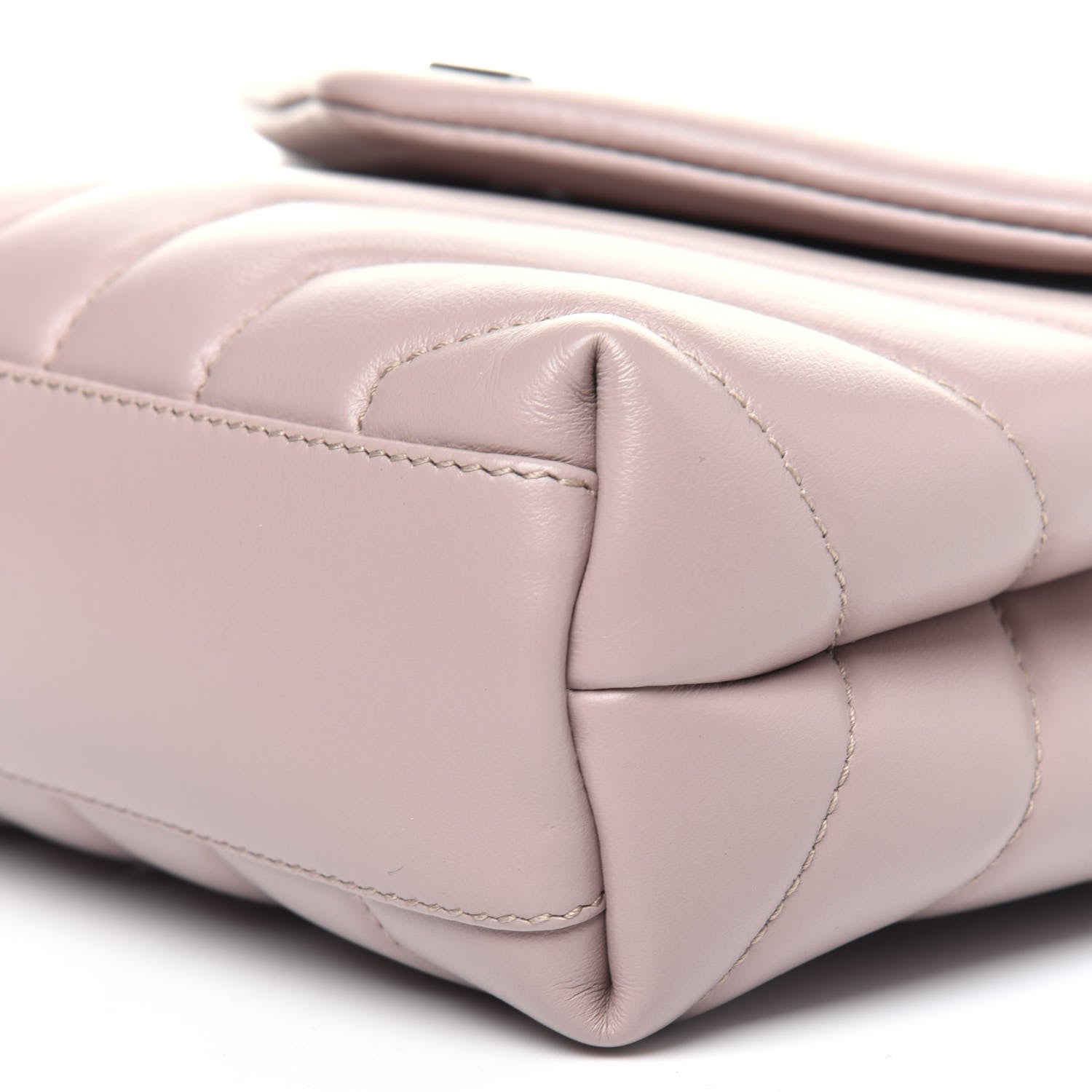 Saint Laurent Calfskin Y Quilted Monogram Toy Loulou Crossbody Bag Light Natural 11 of 14