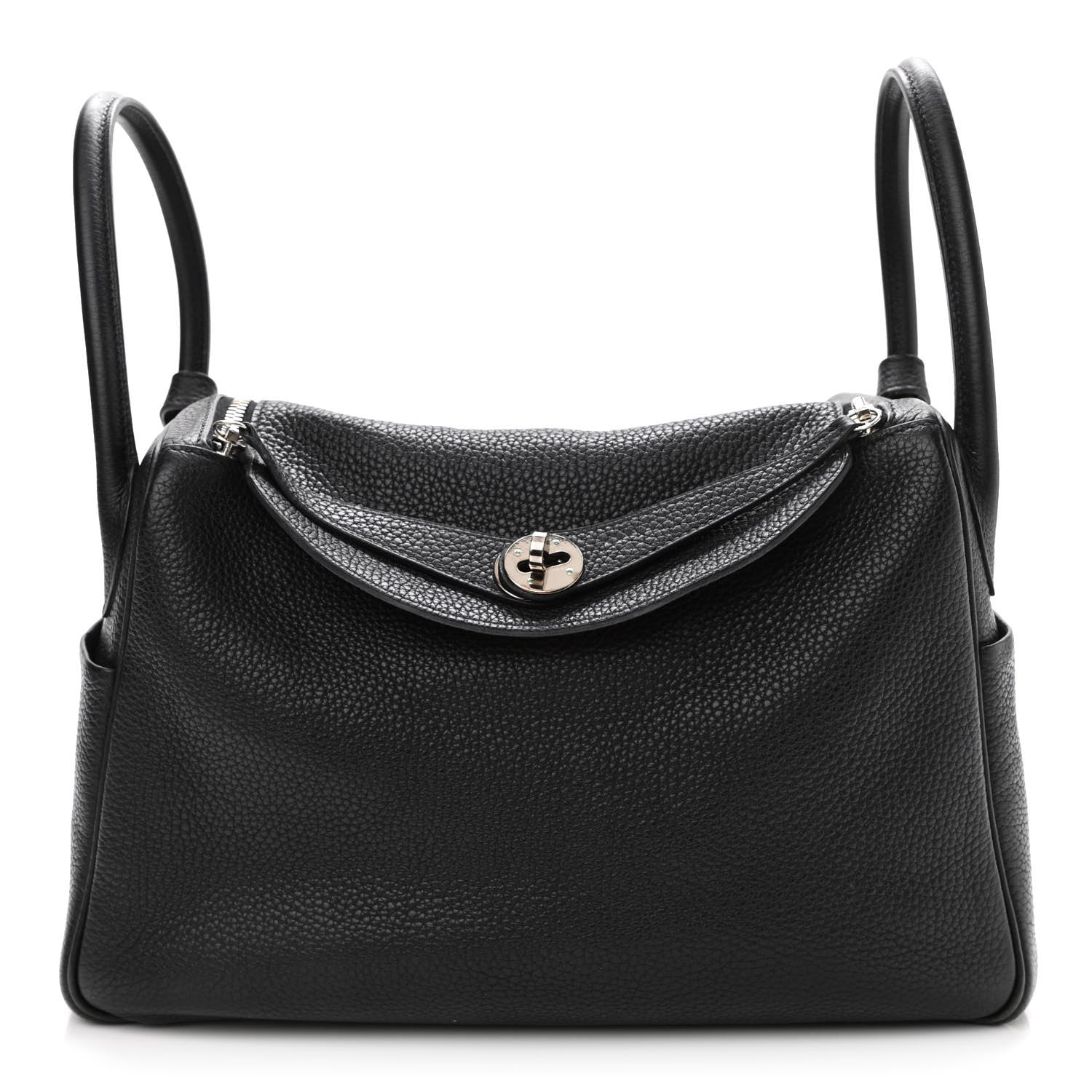Hermes Taurillon Clemence Verso Lindy 30 Black Toffee 1 of 20
