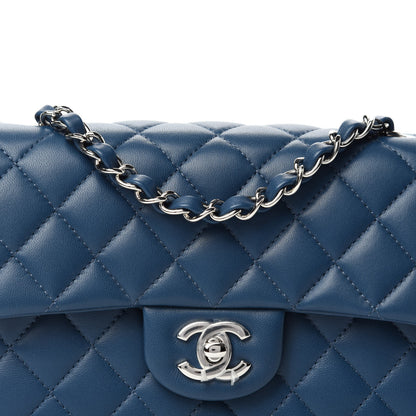 Chanel Lambskin Quilted Mini Rectangular Flap Dark Blue 10 of 11