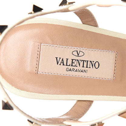 Valentino Garavani Patent Rockstud Gladiator 70mm Sandals 37 Light Ivory 7 of 8