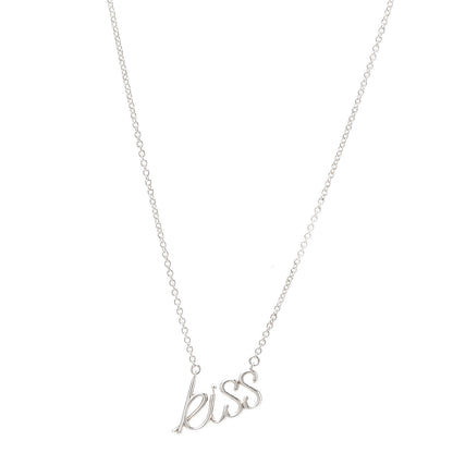 Tiffany Sterling Silver Paloma's Graffiti Kiss Pendant Necklace 1 of 5