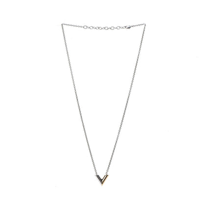 Louis Vuitton Essential V Necklace Silver 3 of 4