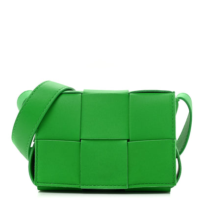 Bottega Veneta Lambskin Maxi Intrecciato Extra Mini Cassette Crossbody Bag Parakeet 1 of 12