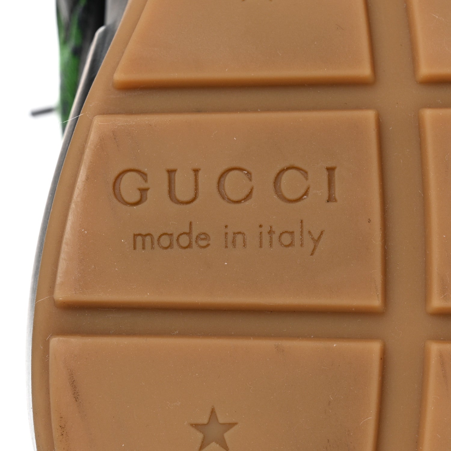 Gucci Demetra Monogram Multicolor Stars Inlay Mens Rhyton Sneakers 5 Black Green Blue Deep Orange 6 of 8