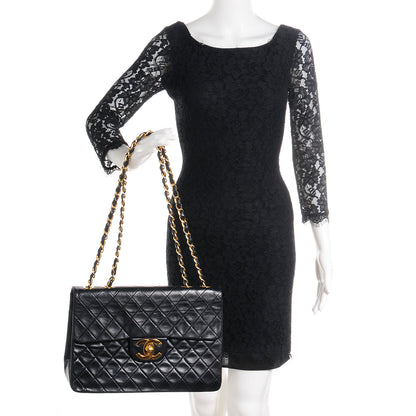 Chanel Lambskin XL Jumbo Flap Black 2 of 9